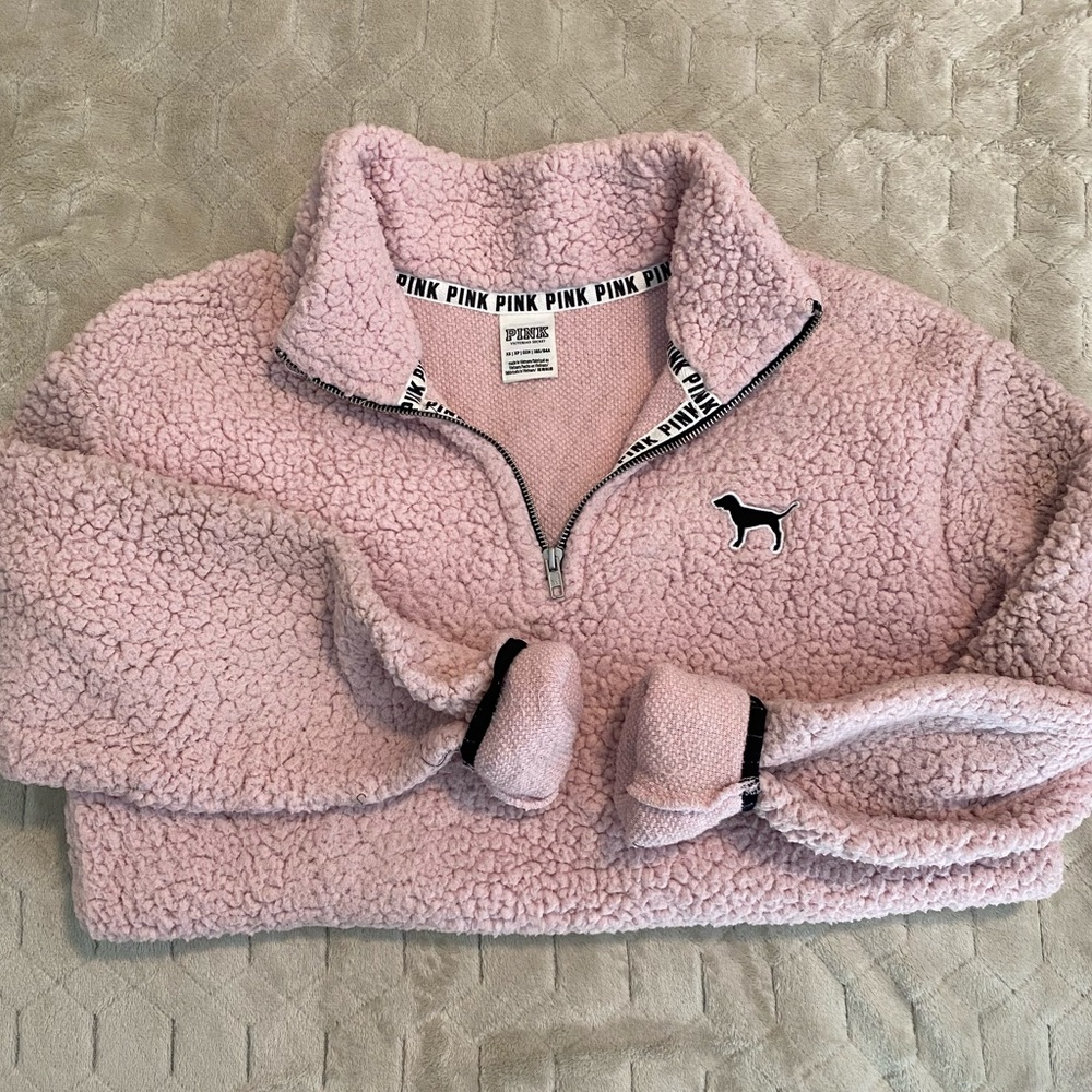 Victoria’s Secret PINK Half Zip Sherpa
